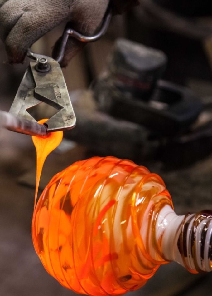 Шоу стеклодува в мастерской Repin Glass