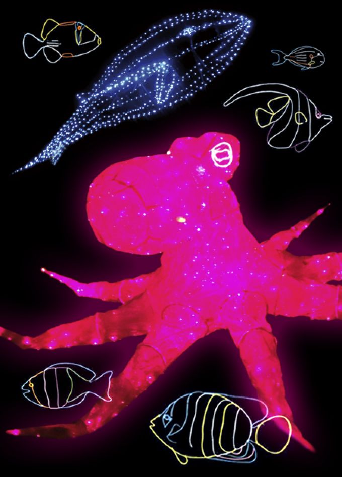 Представление световых кукол. Театр Николая Зыкова (Москва)